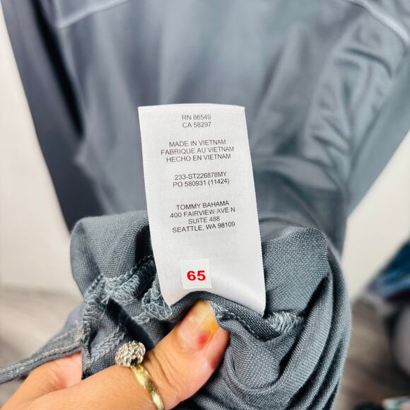 Tommy Bahama‎ Men's Kohala Peak Quarter-Zip Sweater, Gray, XXL 0302 - Picture 5 of 8